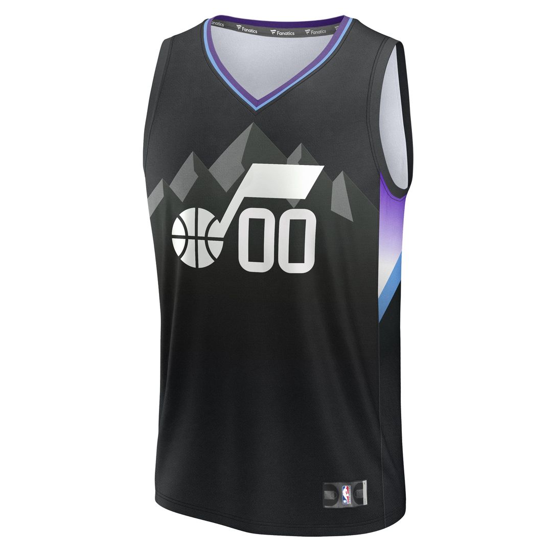 Utah Jazz Fanatics Fast Break Custom Jersey - Statement Edition - Black Team Jersey Sports Fan Apparel