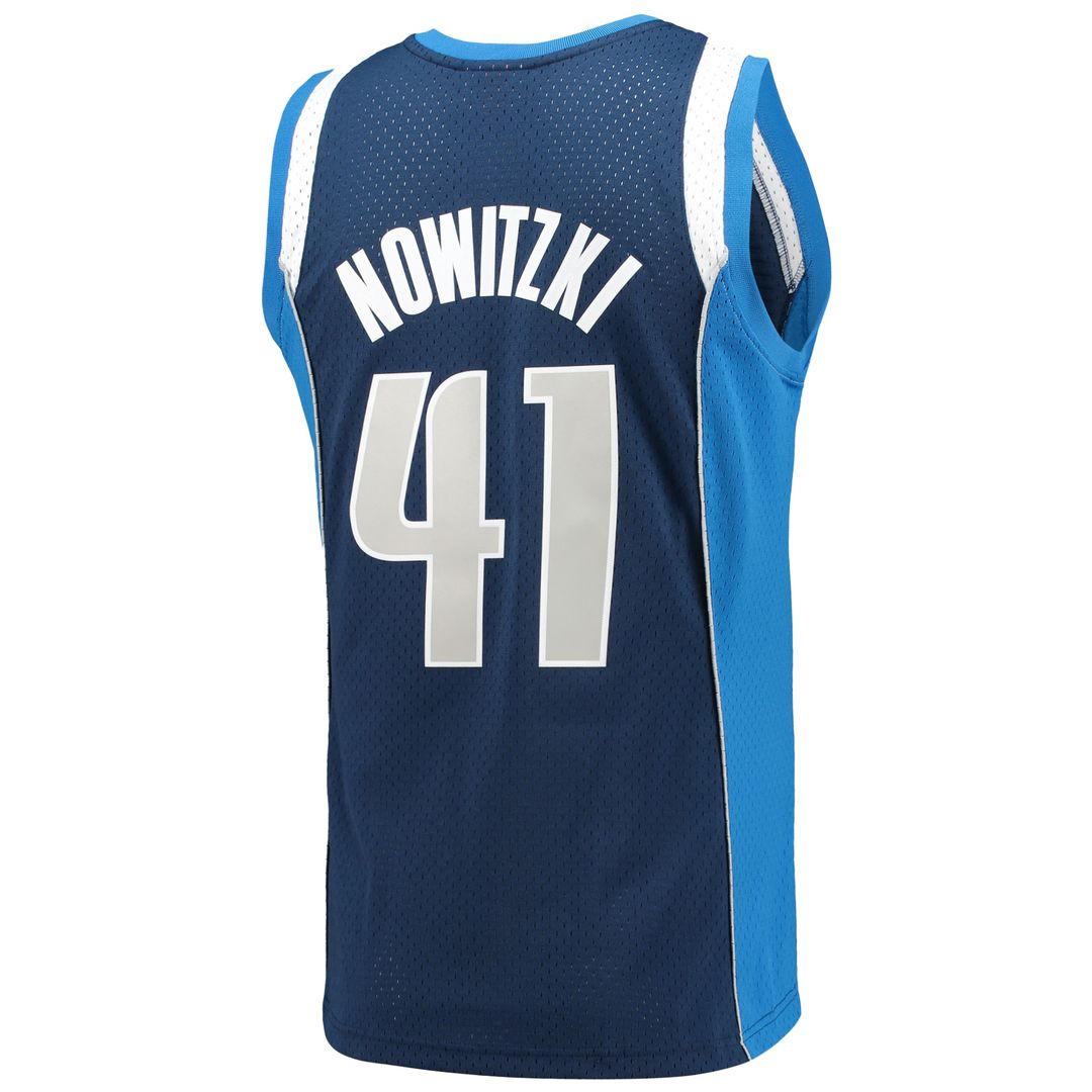 Dallas Mavericks Dirk Nowitzki Mitchell & Ness 2011/12 Hardwood Classics Swingman Jersey - Navy Team Jersey Sports Fan Apparel