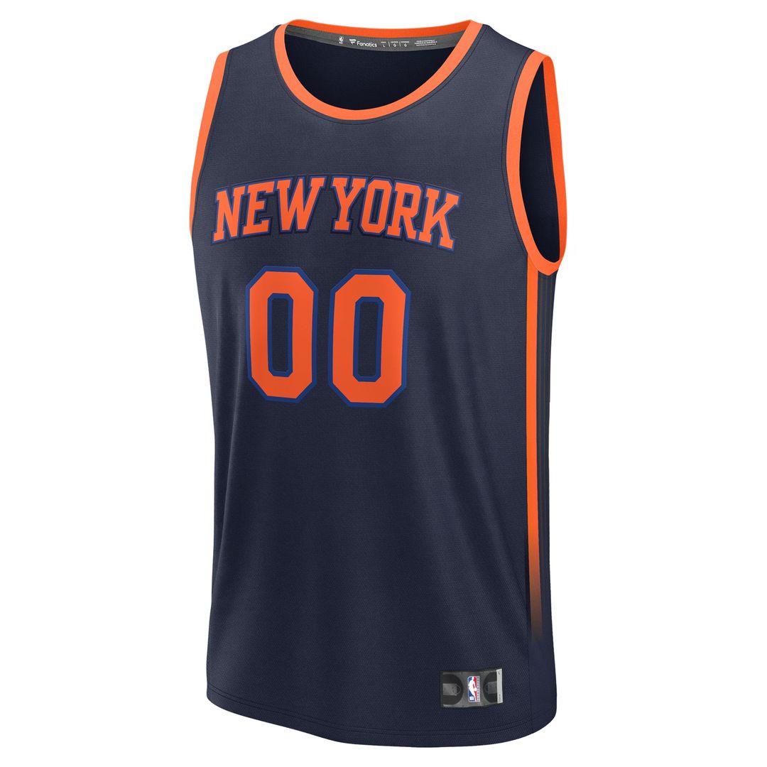 New York Knicks Fanatics Fast Break Custom Jersey - Statement Edition - Navy Team Jersey Sports Fan Apparel