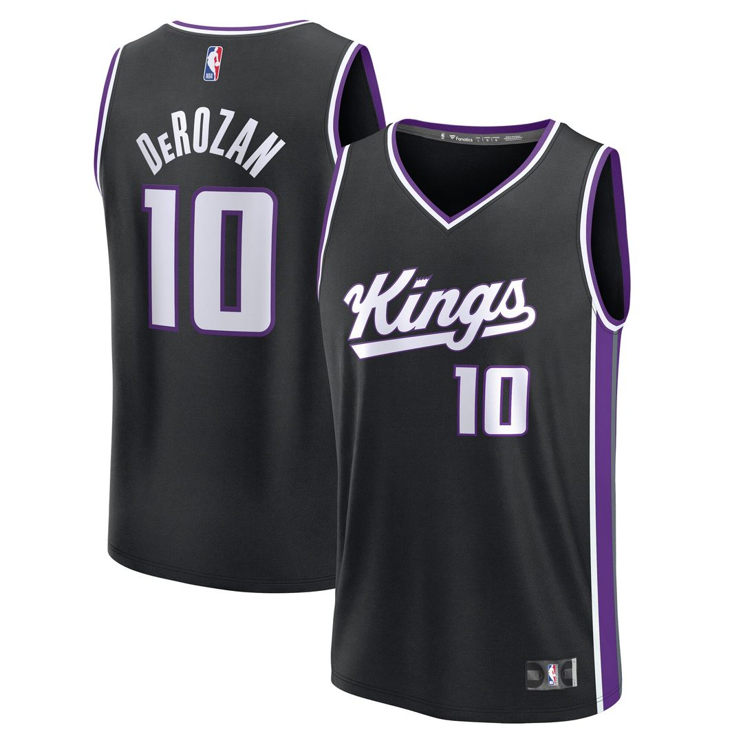 Sacramento Kings DeMar DeRozan Fanatics Youth Fast Break Replica Player Jersey - Icon Edition - Black Team Jersey Sports Fan Apparel