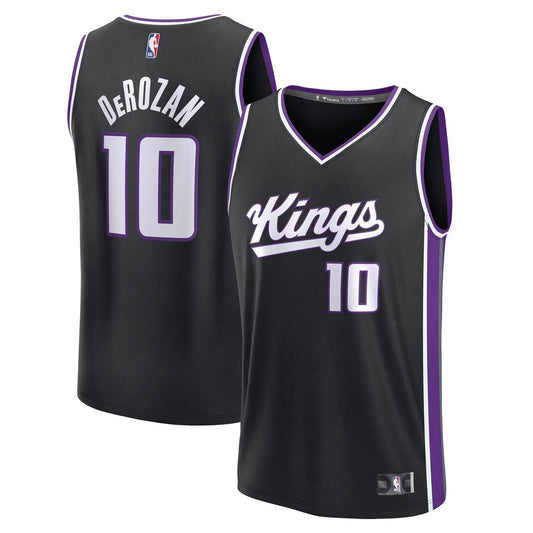 Sacramento Kings DeMar DeRozan Fanatics Youth Fast Break Replica Player Jersey - Icon Edition - Black Team Jersey Sports Fan Apparel