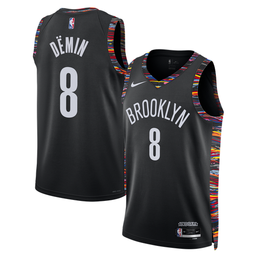 Brooklyn Nets Egor Dëmin Nike Unisex 2025/26 Swingman Jersey - City Edition - Black Team Jersey Sports Fan Apparel