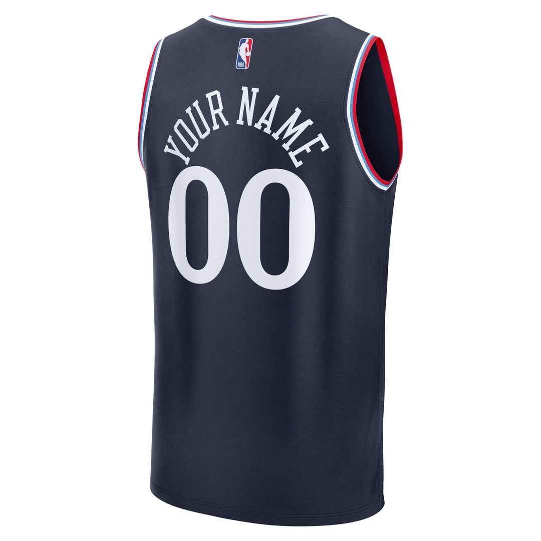 LA Clippers Fanatics Youth Fast Break Custom Replica Jersey - Navy - Icon Edition Team Jersey Sports Fan Apparel