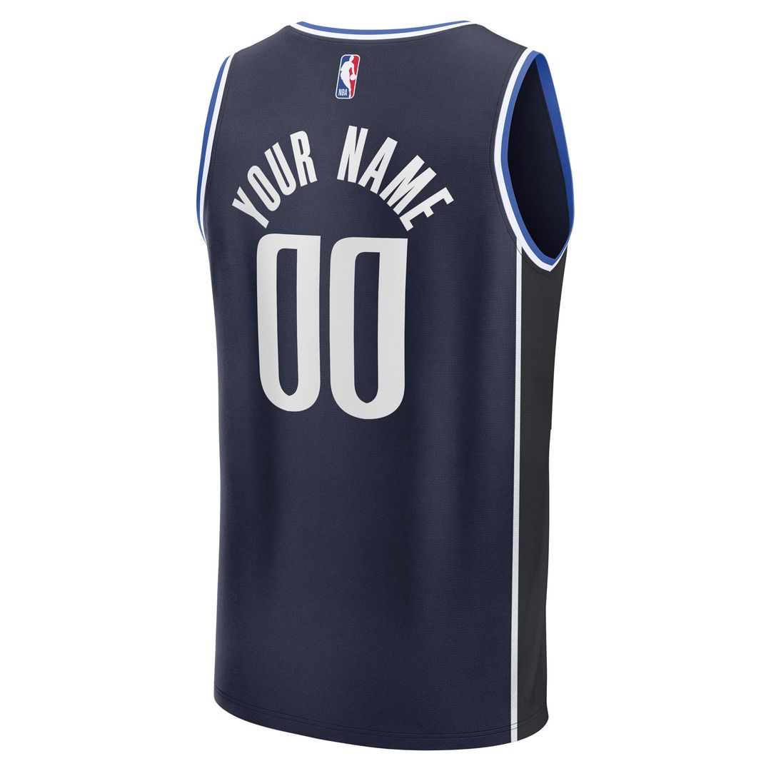 Dallas Mavericks Fanatics Fast Break Custom Jersey - Icon Edition - Blue Team Jersey Sports Fan Apparel