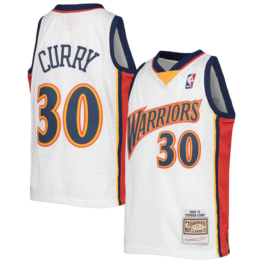 Golden State Warriors Stephen Curry Mitchell & Ness Youth 2009 - 10 Hardwood Classics Swingman Throwback Jersey - Navy Team Jersey Sports Fan Apparel