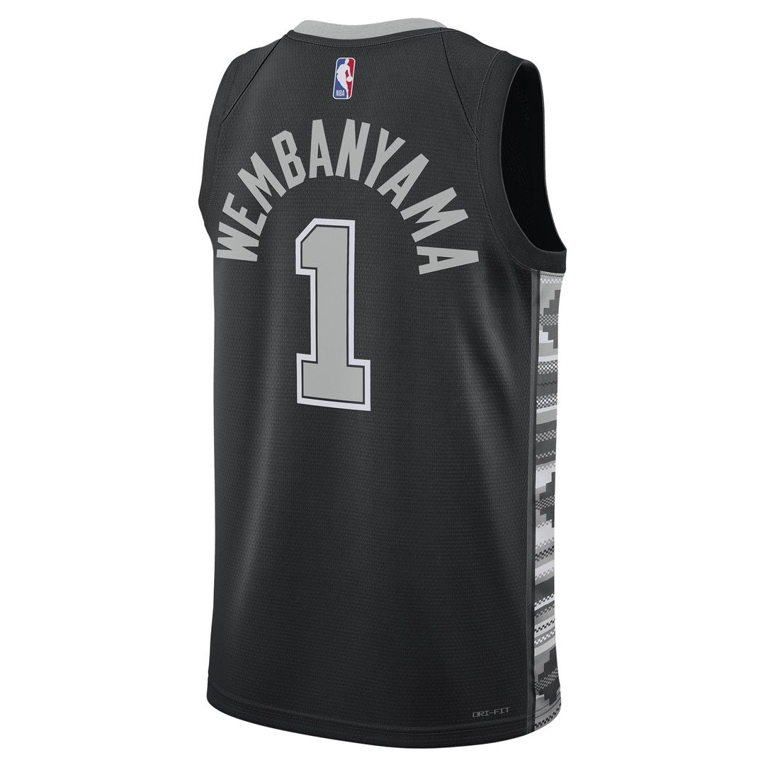 San Antonio Spurs Victor Wembanyama Jordan Brand Unisex Swingman Jersey - Statement Edition - Black Team Jersey Sports Fan Apparel