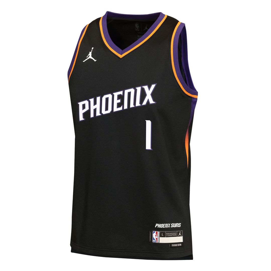 Phoenix Suns Devin Booker Jordan Brand Youth Swingman Jersey - Statement Edition - Black Team Jersey Sports Fan Apparel