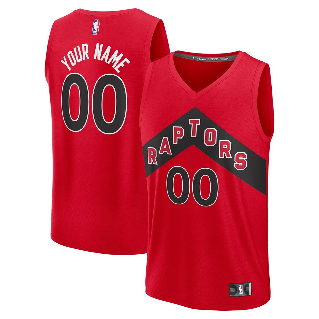 Toronto Raptors Fanatics Fast Break Custom Jersey - Icon Edition - Red Team Jersey Sports Fan Apparel