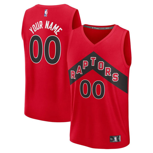 Toronto Raptors Fanatics Fast Break Custom Jersey - Icon Edition - Red Team Jersey Sports Fan Apparel