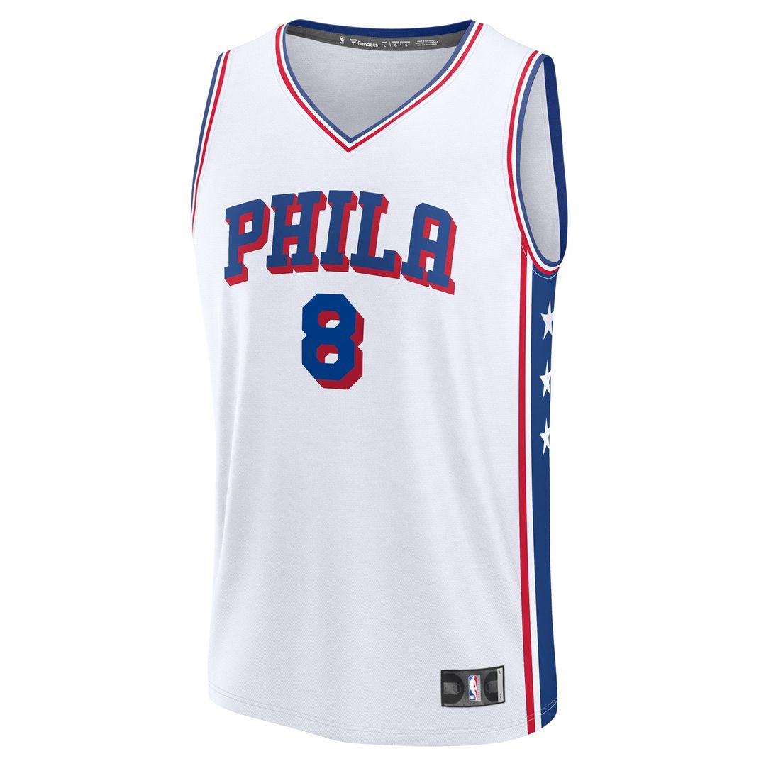 Philadelphia 76ers Paul George Fanatics Fast Break Replica Player Jersey - Association Edition - White Team Jersey Sports Fan Apparel