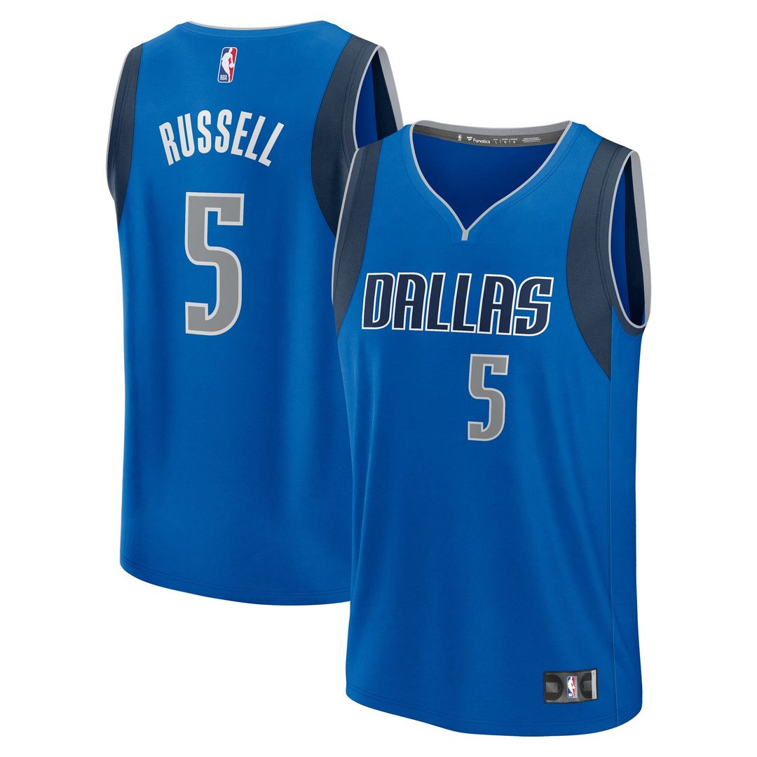 Dallas Mavericks D'Angelo Russell Fanatics Fast Break Replica Player Jersey - Icon Edition - Blue Team Jersey Sports Fan Apparel