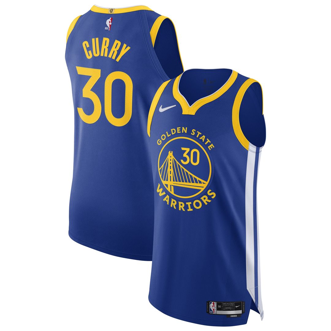 Golden State Warriors Stephen Curry Nike Authentic Jersey - Icon Edition - Royal Team Jersey Sports Fan Apparel