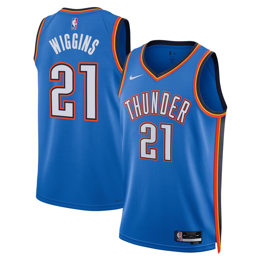 Oklahoma City Thunder Aaron Wiggins Nike Unisex Swingman Jersey - Icon Edition - Blue Team Jersey Sports Fan Apparel