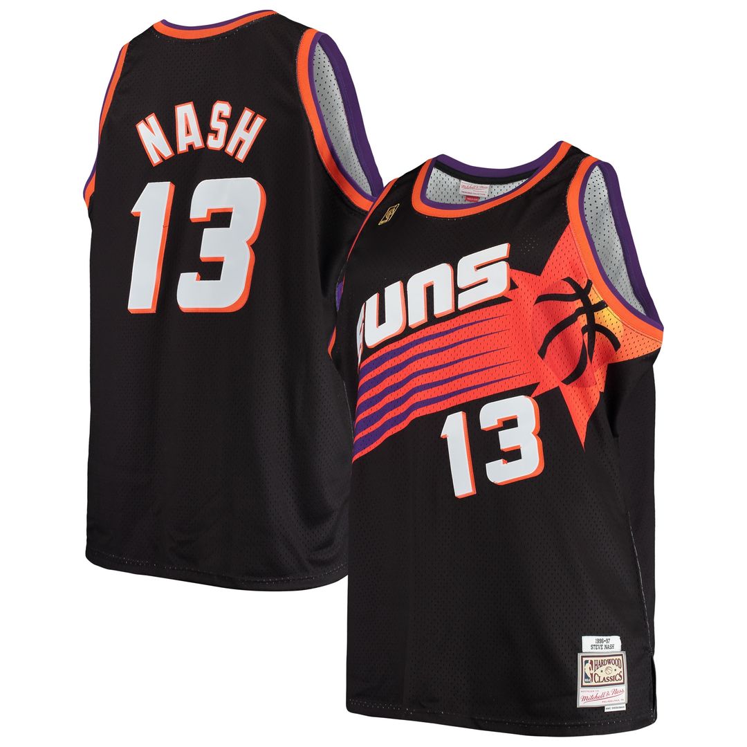Phoenix Suns Steve Nash Mitchell & Ness Big & Tall Hardwood Classics 1996/97 Swingman Jersey - White Team Jersey Sports Fan Apparel
