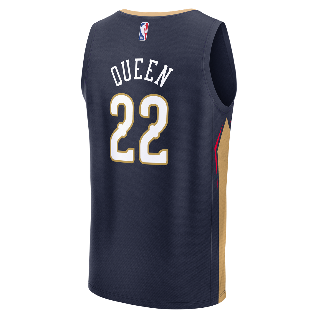 New Orleans Pelicans Derik Queen Fanatics Fast Break Replica Jersey - Icon Edition - Navy Team Jersey Sports Fan Apparel