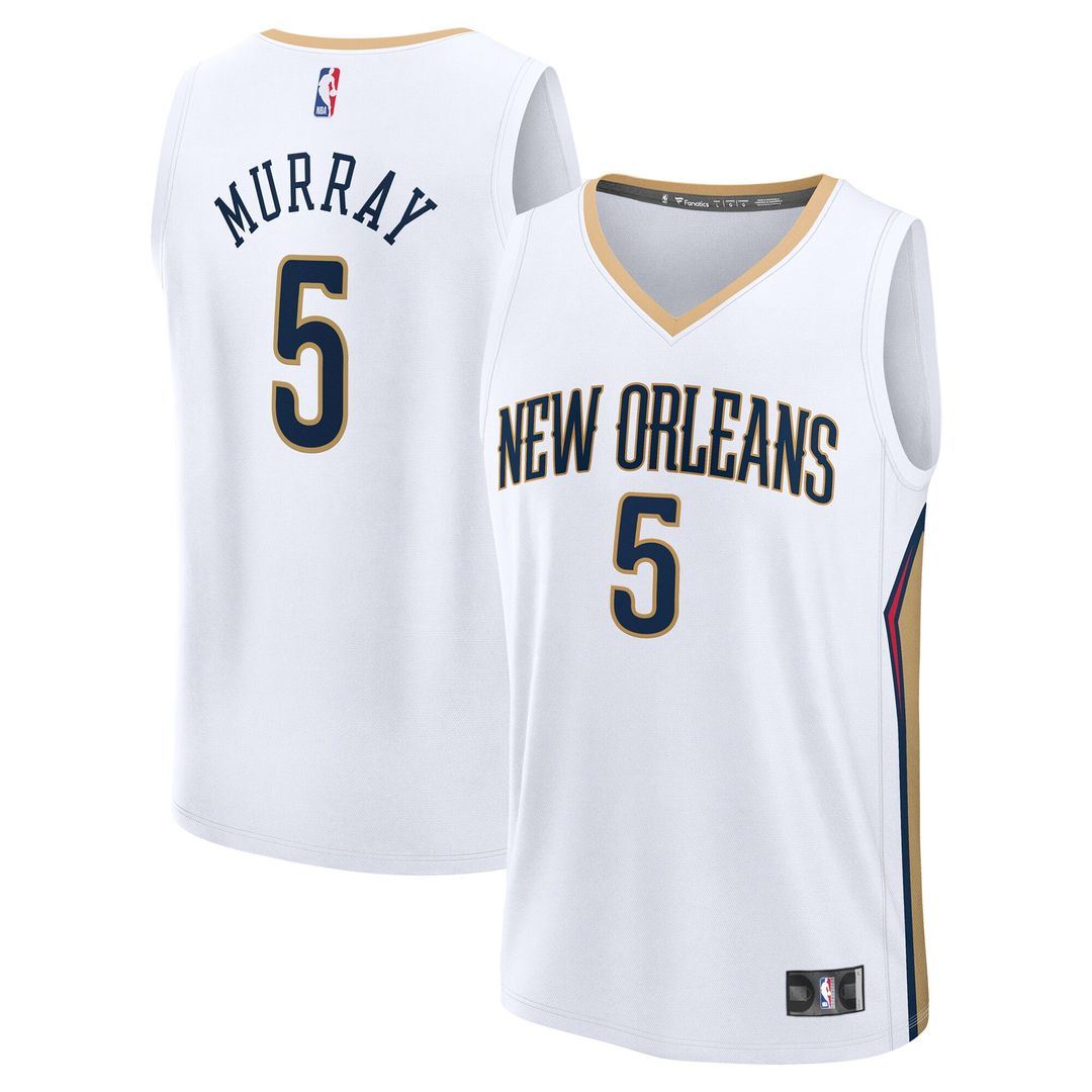 New Orleans Pelicans Dejounte Murray Fanatics Fast Break Replica Player Jersey - Association Edition - White Team Jersey Sports Fan Apparel