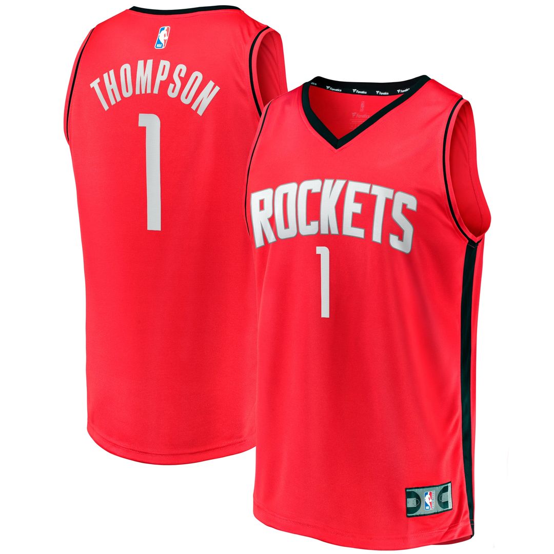 Houston Rockets Amen Thompson Fanatics Youth Fast Break Replica Jersey - Icon Edition - Red Team Jersey Sports Fan Apparel