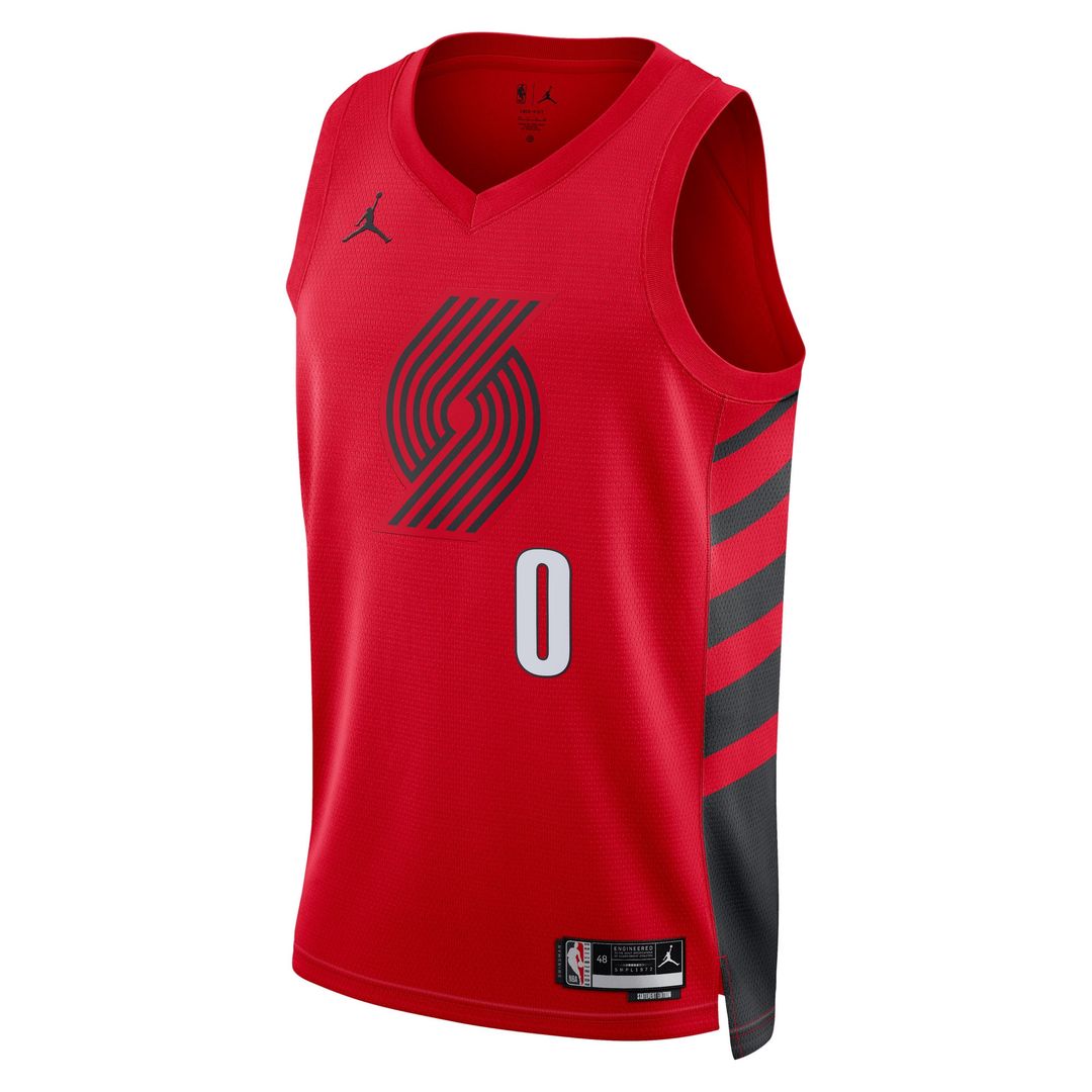Portland Trail Blazers Damian Lillard Jordan Brand Unisex Swingman Jersey - Red - Statement Edition Team Jersey Sports Fan Apparel