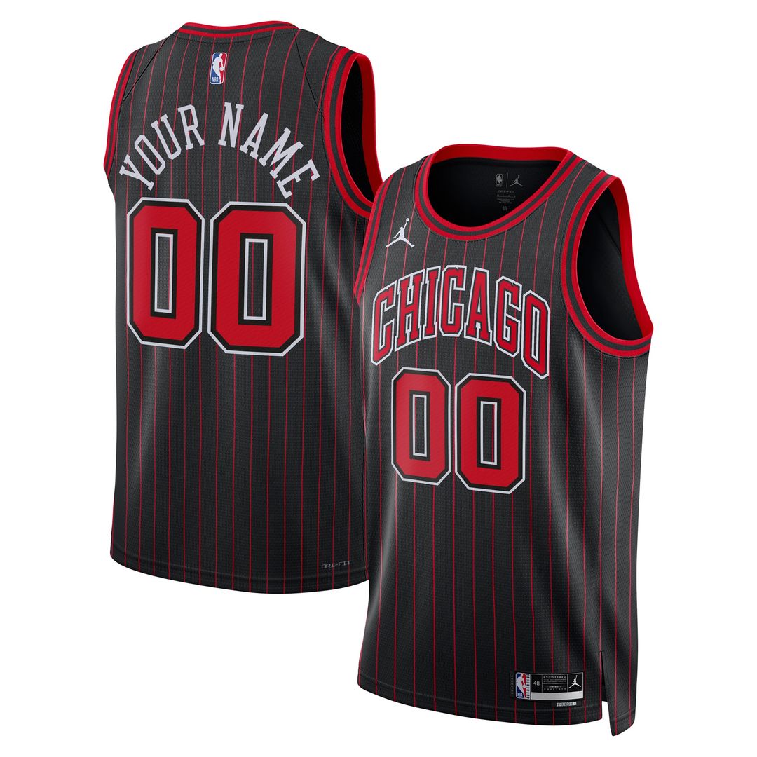 Chicago Bulls Jordan Brand Unisex Swingman Custom Jersey - Statement Edition - Black Team Jersey Sports Fan Apparel