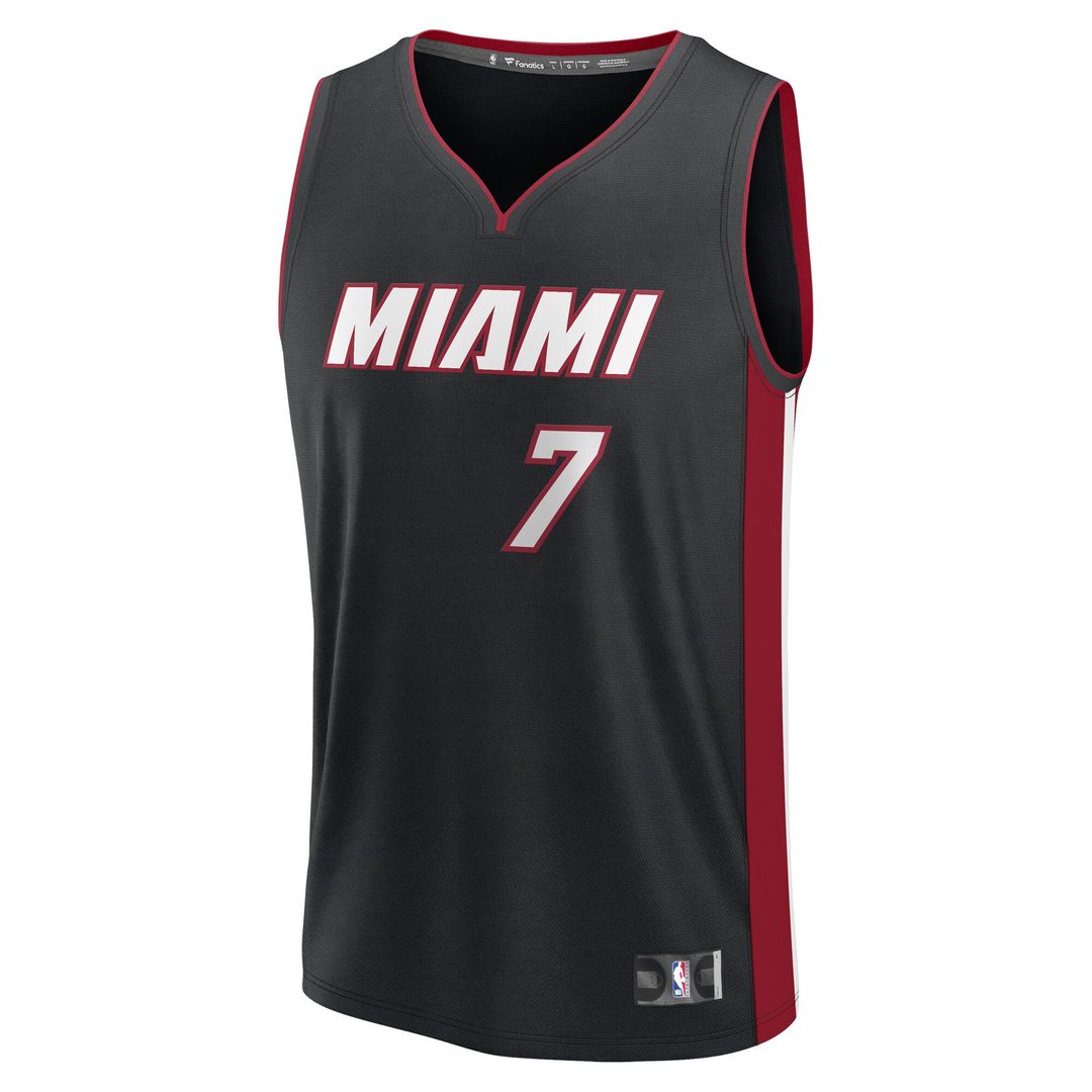 Miami Heat Kel'el Ware Fanatics Fast Break Replica Player Jersey - Icon Edition - Black Team Jersey Sports Fan Apparel