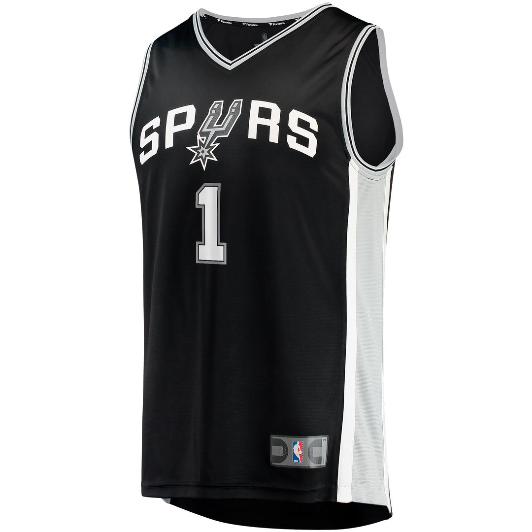San Antonio Spurs Victor Wembanyama Fanatics Fast Break Replica Jersey - Icon Edition - Black Team Jersey Sports Fan Apparel