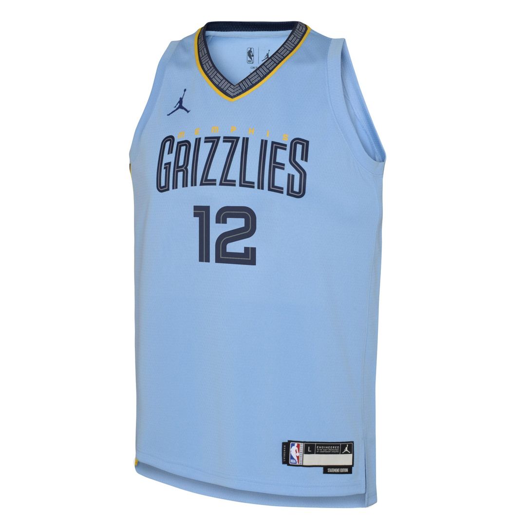 Memphis Grizzlies Ja Morant Jordan Brand Youth Swingman Jersey - Statement Edition - Light Blue Team Jersey Sports Fan Apparel