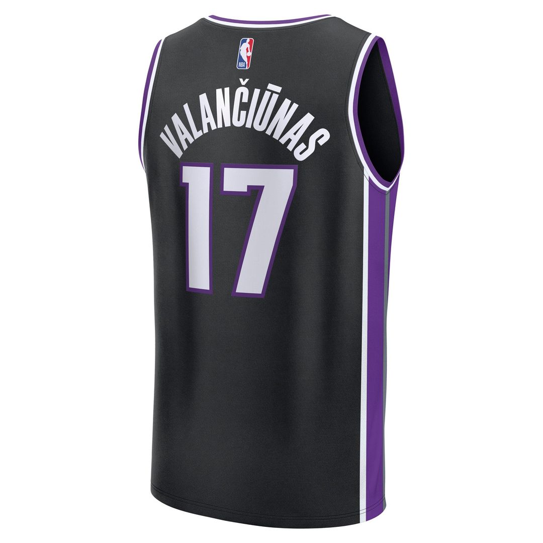 Sacramento Kings Jonas Valančiūnas Fanatics Youth Fast Break Replica Player Jersey - Black - Icon Edition Team Jersey Sports Fan Apparel