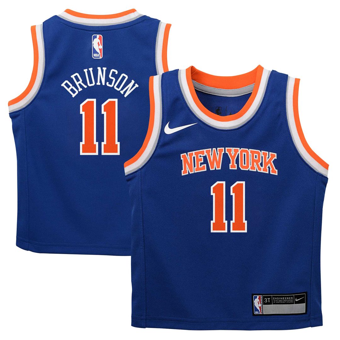 New York Knicks Jalen Brunson Nike Infant Replica Swingman Jersey - Blue - Icon Edition Team Jersey Sports Fan Apparel