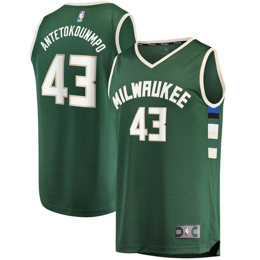 Milwaukee Bucks Thanasis Antetokounmpo Fanatics Fast Break Replica Player Jersey - Icon Edition - Hunter Green Team Jersey Sports Fan Apparel