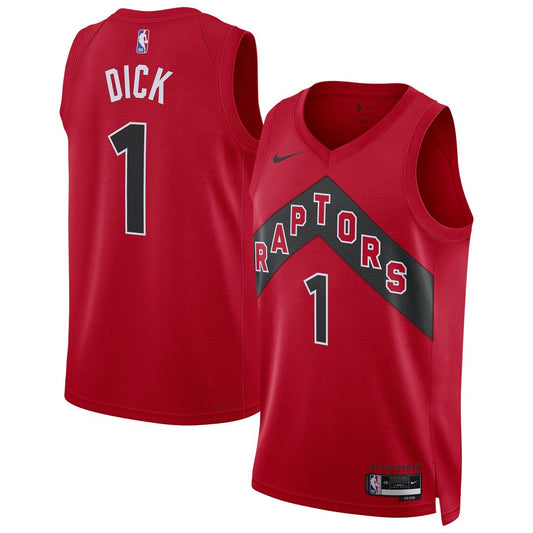 Toronto Raptors Gradey Dick Nike Unisex Swingman Player Jersey - Icon Edition - Red Team Jersey Sports Fan Apparel