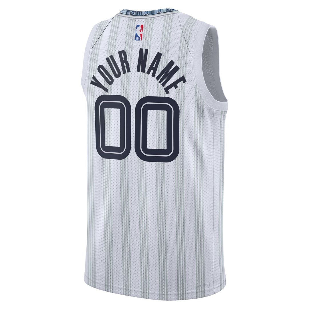 Memphis Grizzlies Nike Unisex 2025/26 City Edition Swingman Custom Jersey - White Team Jersey Sports Fan Apparel