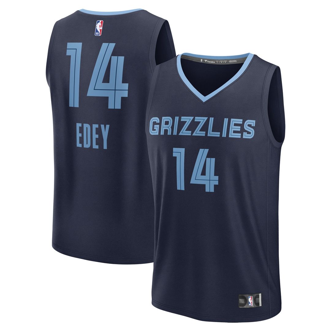 Memphis Grizzlies Zach Edey Fanatics 2024 NBA Draft Fast Break Player Jersey - Icon Edition - Navy Team Jersey Sports Fan Apparel