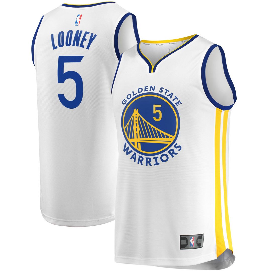 Golden State Warriors Kevon Looney Fanatics Fast Break Player Replica Jersey - Association Edition - White Team Jersey Sports Fan Apparel