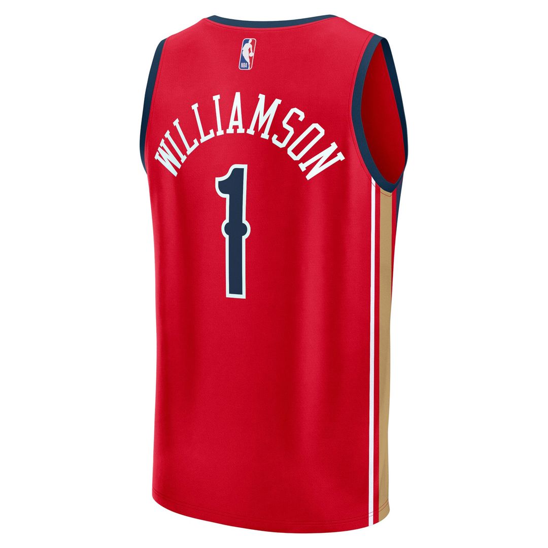 New Orleans Pelicans Zion Williamson Fanatics Fast Break Replica Jersey - Statement Edition - Red Team Jersey Sports Fan Apparel
