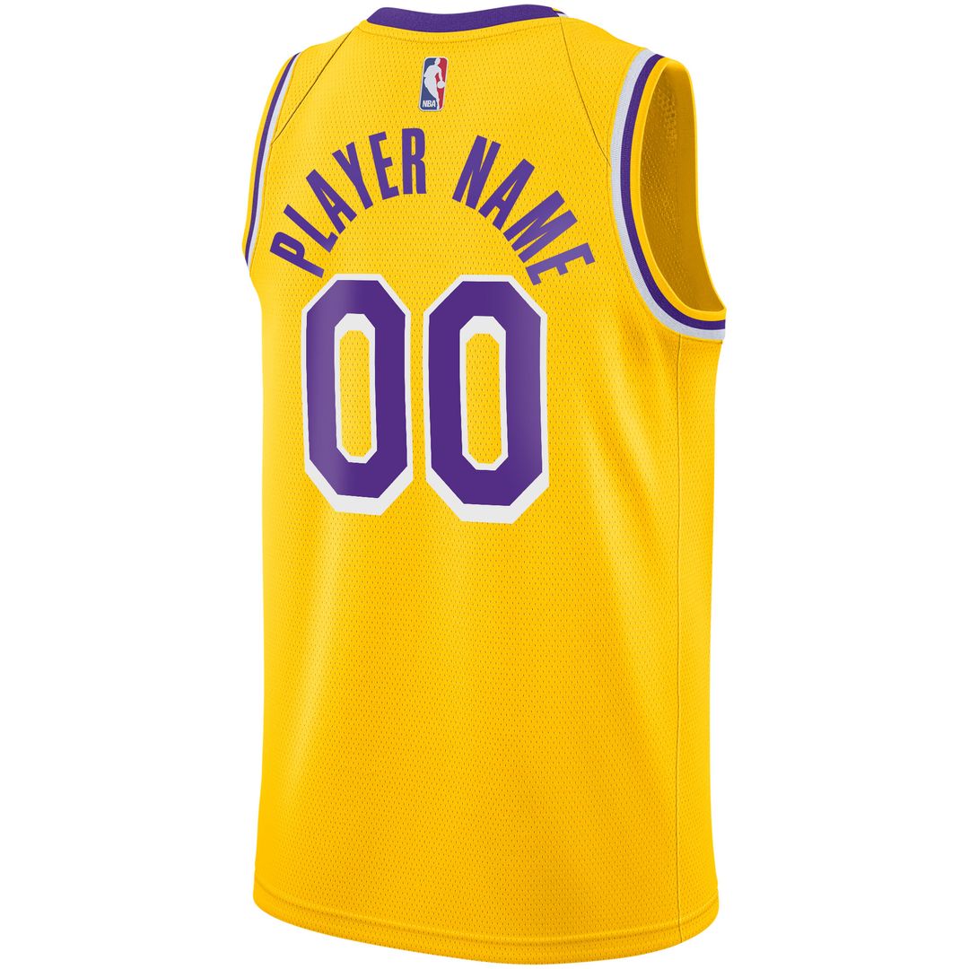 Los Angeles Lakers Nike 2020/21 Swingman Custom Jersey - Icon Edition - Gold Team Jersey Sports Fan Apparel