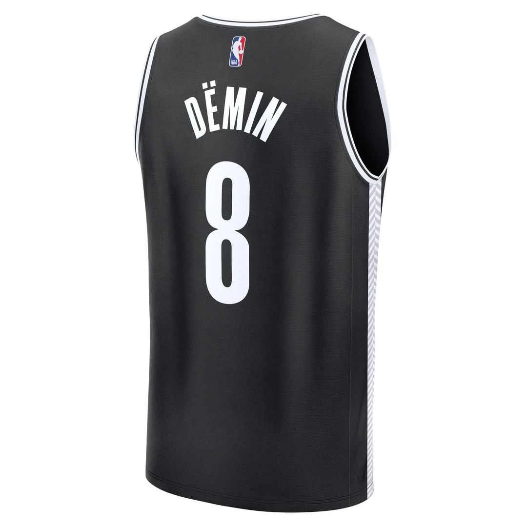 Brooklyn Nets Egor Dëmin Fanatics Fast Break Replica Jersey - Black - Icon Edition Team Jersey Sports Fan Apparel