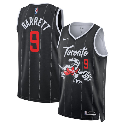 Toronto Raptors RJ Barrett Nike Unisex 2025/26 Swingman Jersey - Black - City Edition Team Jersey Sports Fan Apparel