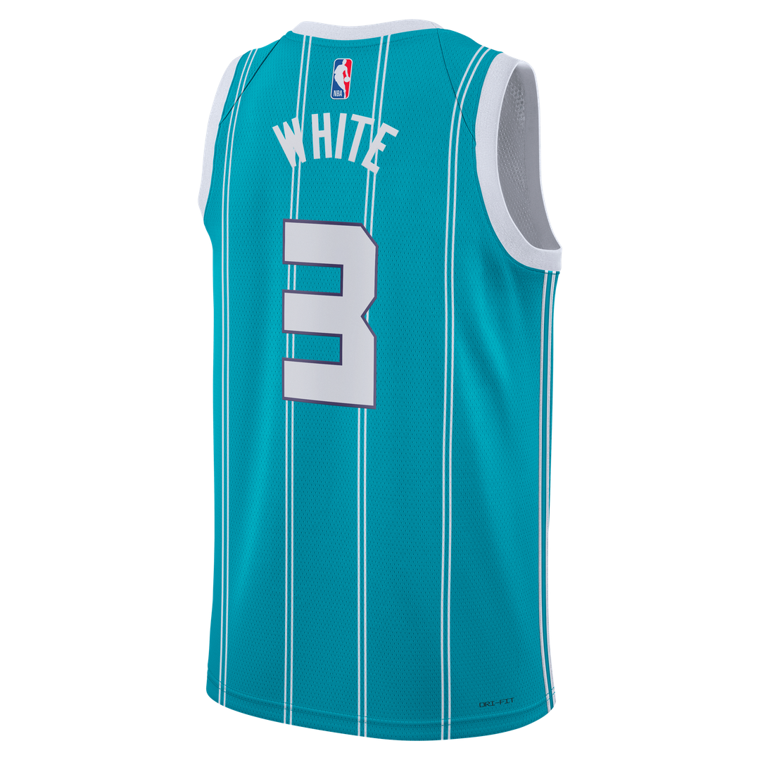 Charlotte Hornets Coby White Jordan Brand Unisex Swingman Jersey - Icon Edition - Teal Team Jersey Sports Fan Apparel