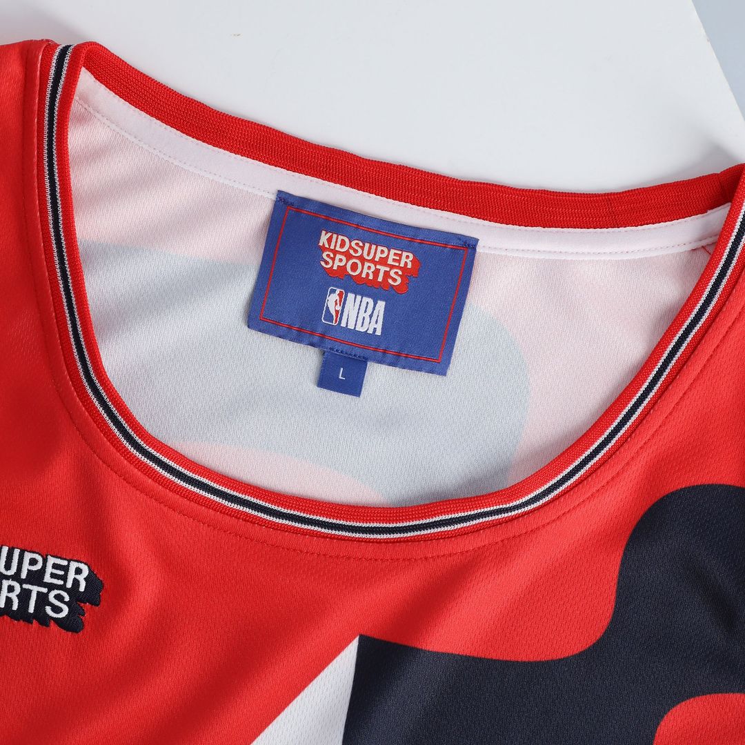 Washington Wizards NBA & KidSuper Studios by Fanatics Unisex Hometown Jersey - Red Team Jersey Sports Fan Apparel