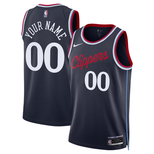 LA Clippers Nike Unisex Swingman Custom Jersey - Icon Edition - Navy Team Jersey Sports Fan Apparel