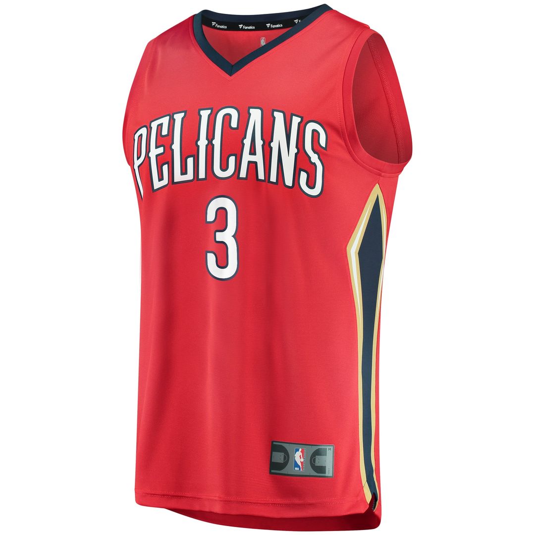 New Orleans Pelicans C.J. McCollum Fanatics Fast Break Replica Player Jersey - Statement Edition - Red Team Jersey Sports Fan Apparel