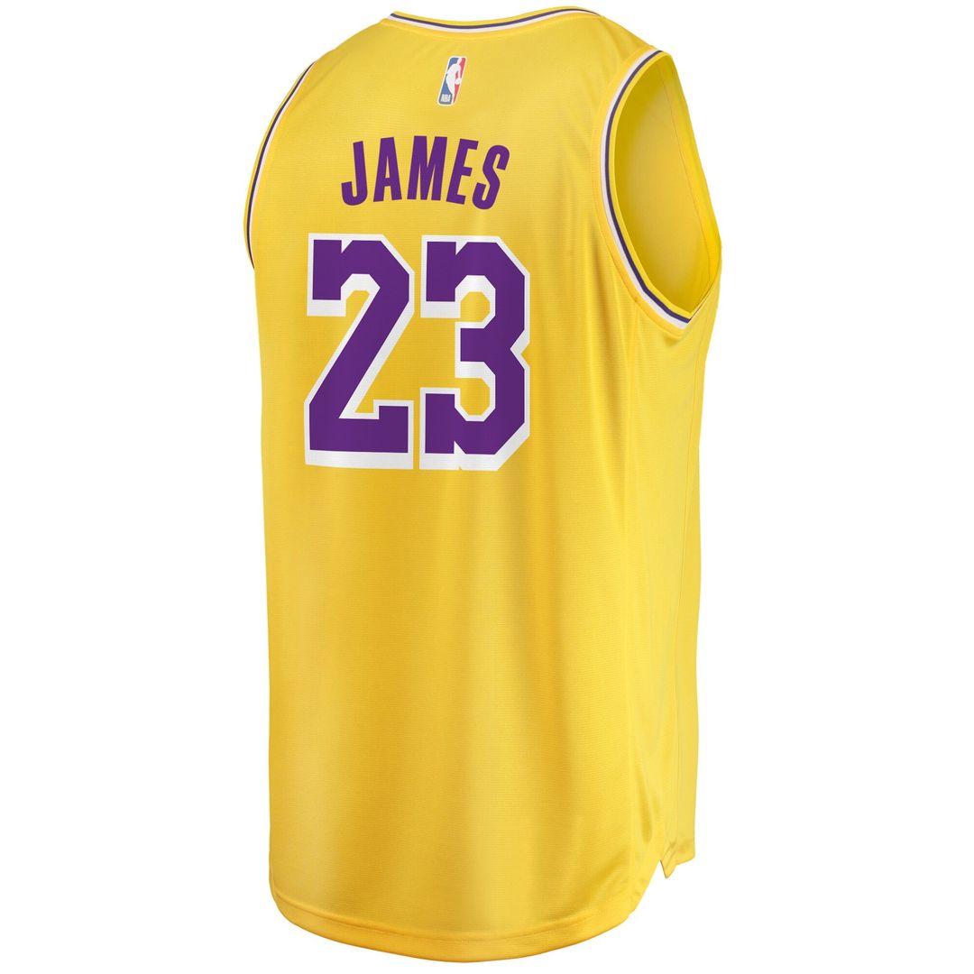 Los Angeles Lakers LeBron James Fanatics Big & Tall Fast Break Player Jersey - Gold - Icon Edition Team Jersey Sports Fan Apparel