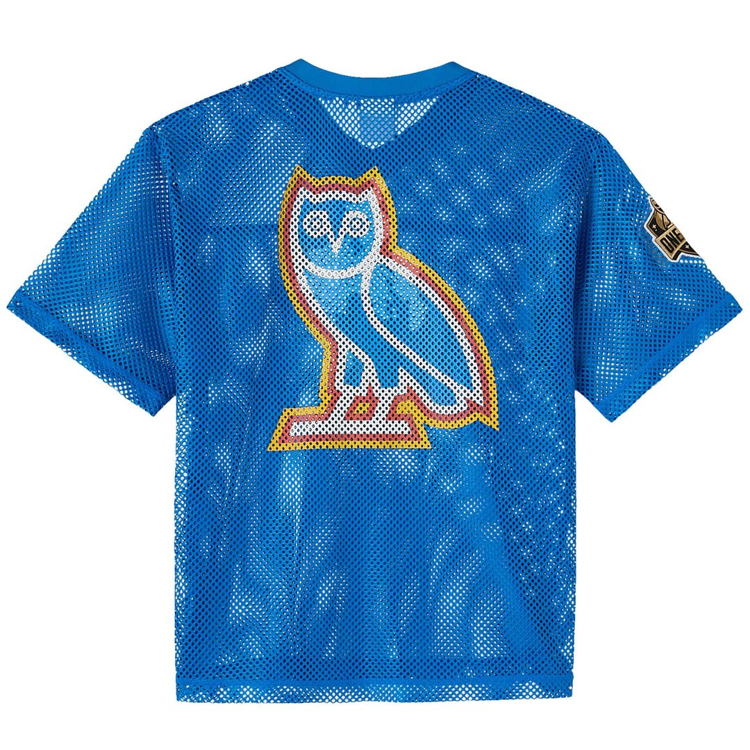 Oklahoma City Thunder OVO x NBA Mesh Football Fashion Jersey - Blue Team Jersey Sports Fan Apparel