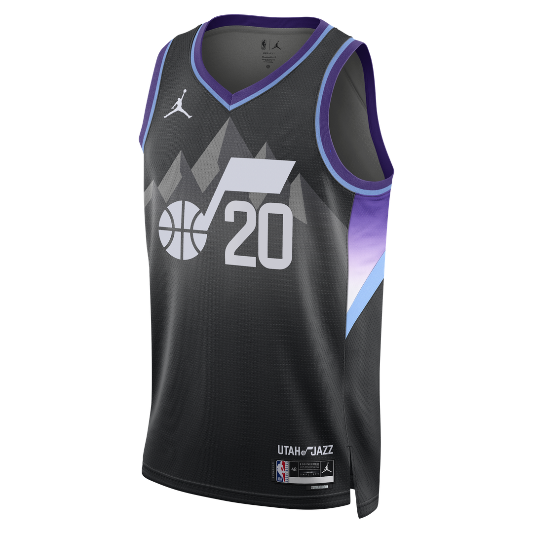 Utah Jazz Jaren Jackson Jr. Jordan Brand Unisex Swingman Jersey - Statement Edition - Black Team Jersey Sports Fan Apparel