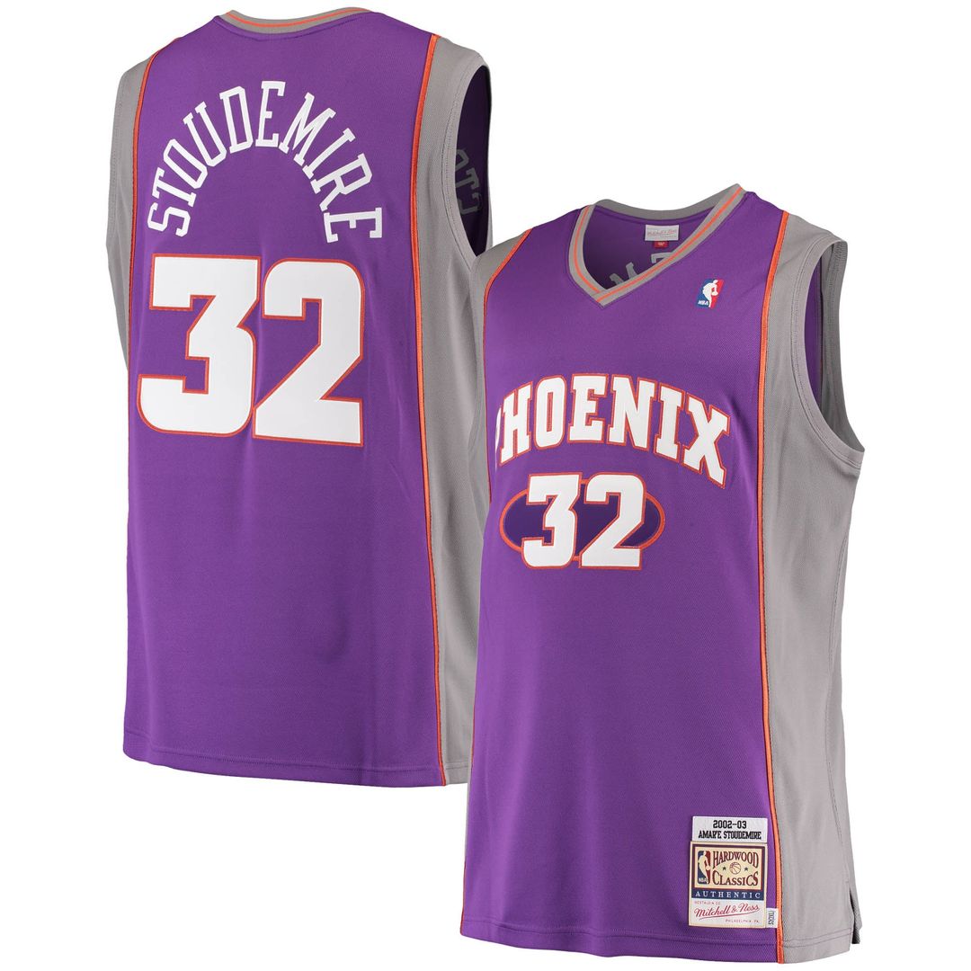 Phoenix Suns Amar'e Stoudemire Mitchell & Ness Hardwood Classics Authentic Jersey - Purple Team Jersey Sports Fan Apparel