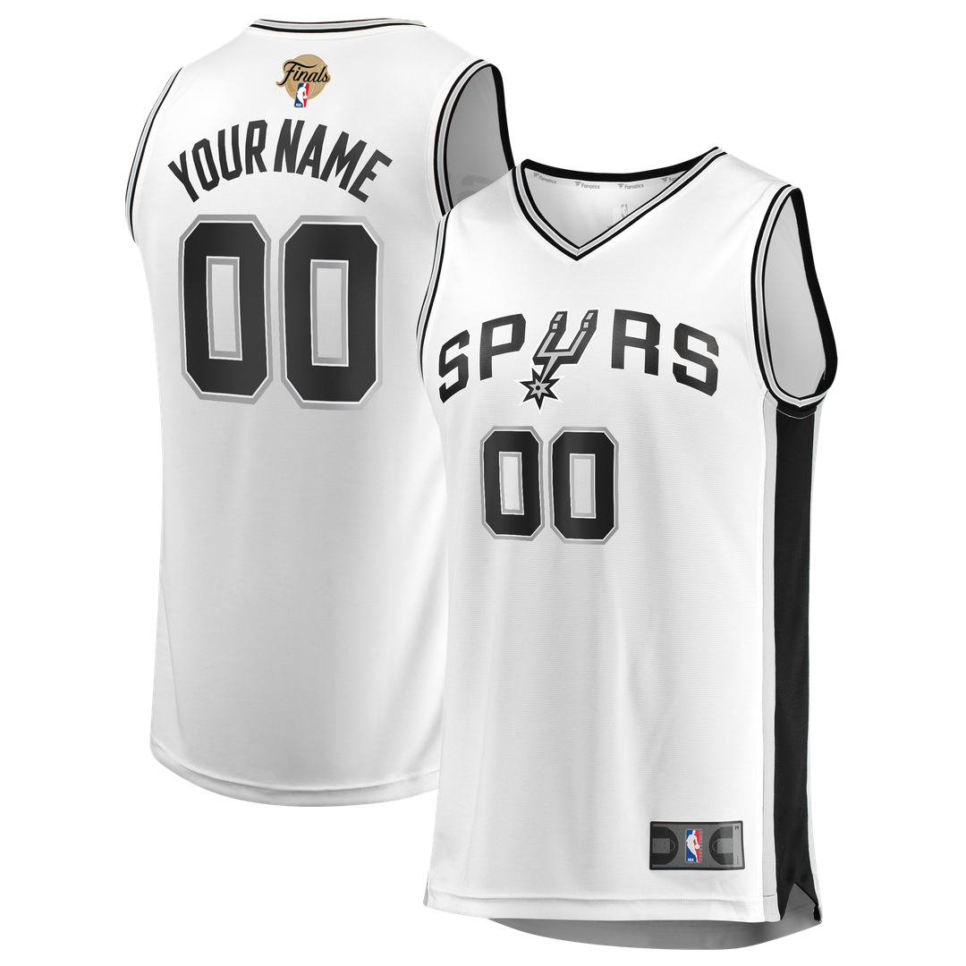 San Antonio Spurs Fanatics 2026 NBA Finals Fast Break Custom Jersey - Association Edition - White Team Jersey Sports Fan Apparel