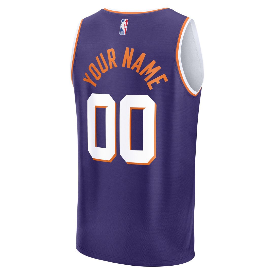 Phoenix Suns Fanatics Youth Fast Break Custom Replica Jersey - Purple - Icon Edition Team Jersey Sports Fan Apparel