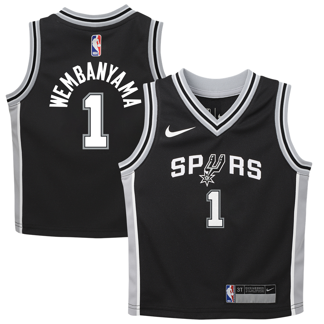 San Antonio Spurs Victor Wembanyama Nike Infant Swingman Jersey - Icon Edition - Black Team Jersey Sports Fan Apparel