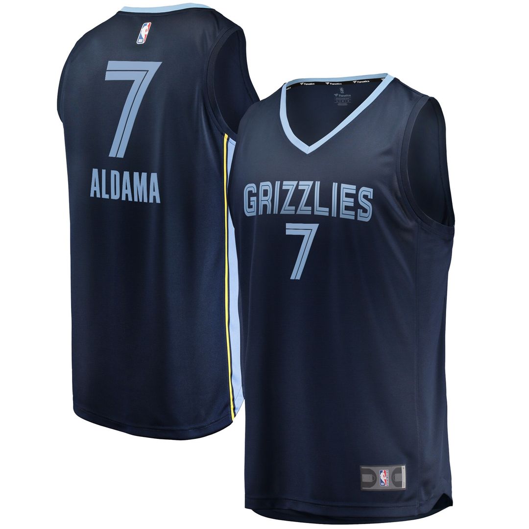 Memphis Grizzlies Santi Aldama Fanatics Fast Break Replica Jersey - Icon Edition - Navy Team Jersey Sports Fan Apparel
