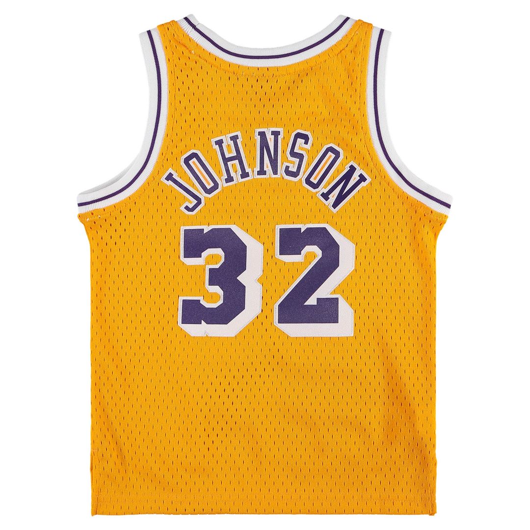 Los Angeles Lakers Magic Johnson Mitchell & Ness Preschool 1984 - 1985 Hardwood Classics Throwback Team Jersey - Gold Team Jersey Sports Fan Apparel